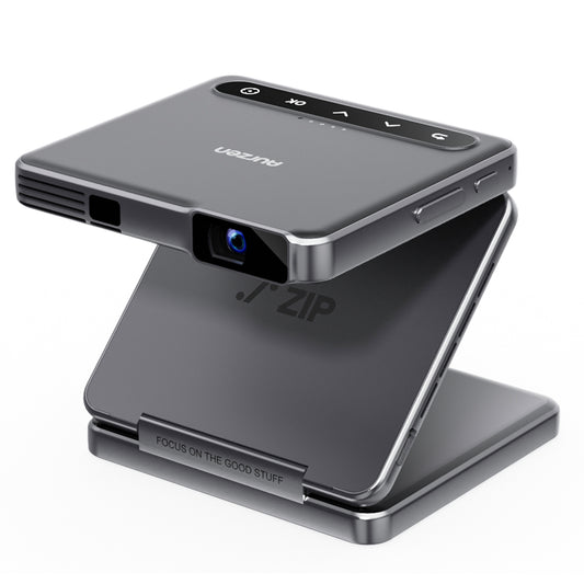 Aurzen ZIP Tri-Fold Portable Projector Grey