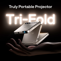 Aurzen ZIP Tri-Fold Portable Projector Grey