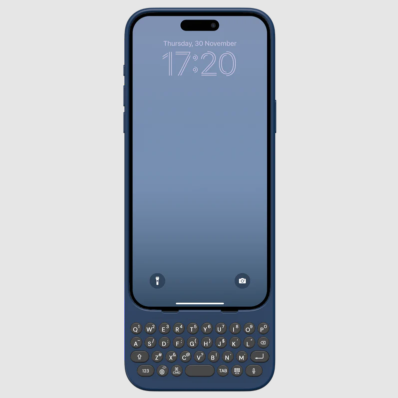 Clicks Keyboard iPhone 15 proケース/ネイビー